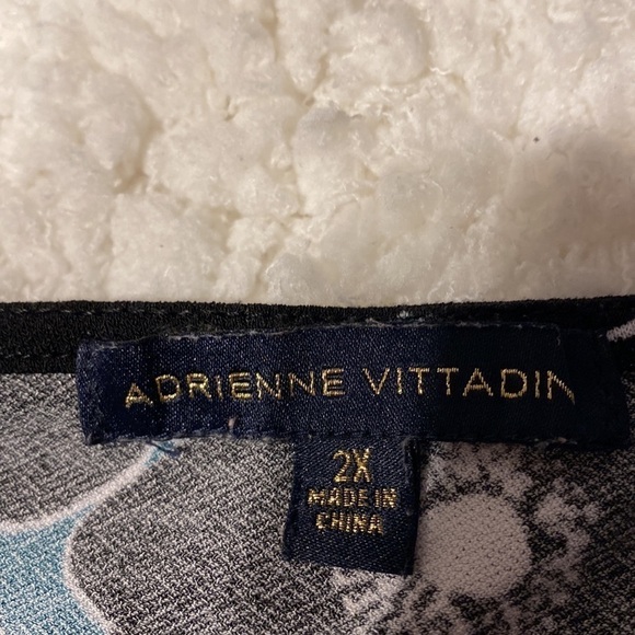 A womens Adrienne Vattadini casual stretch 3/4 sleeve plus size top 2x - Picture 3 of 3